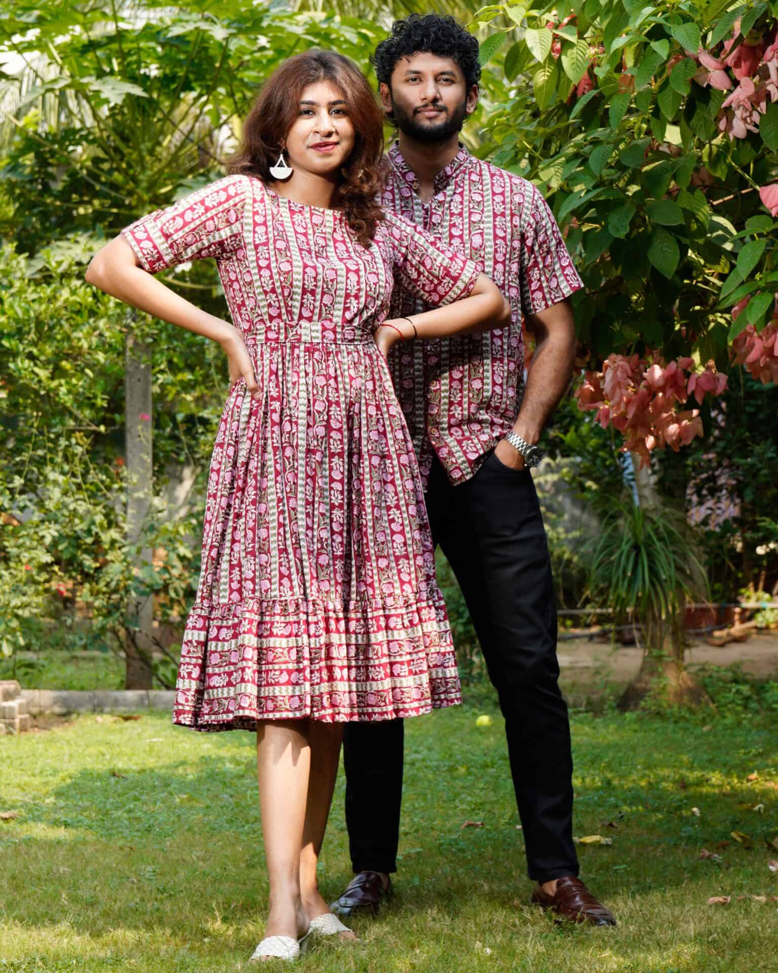Maroon Red Pinnacle Couple