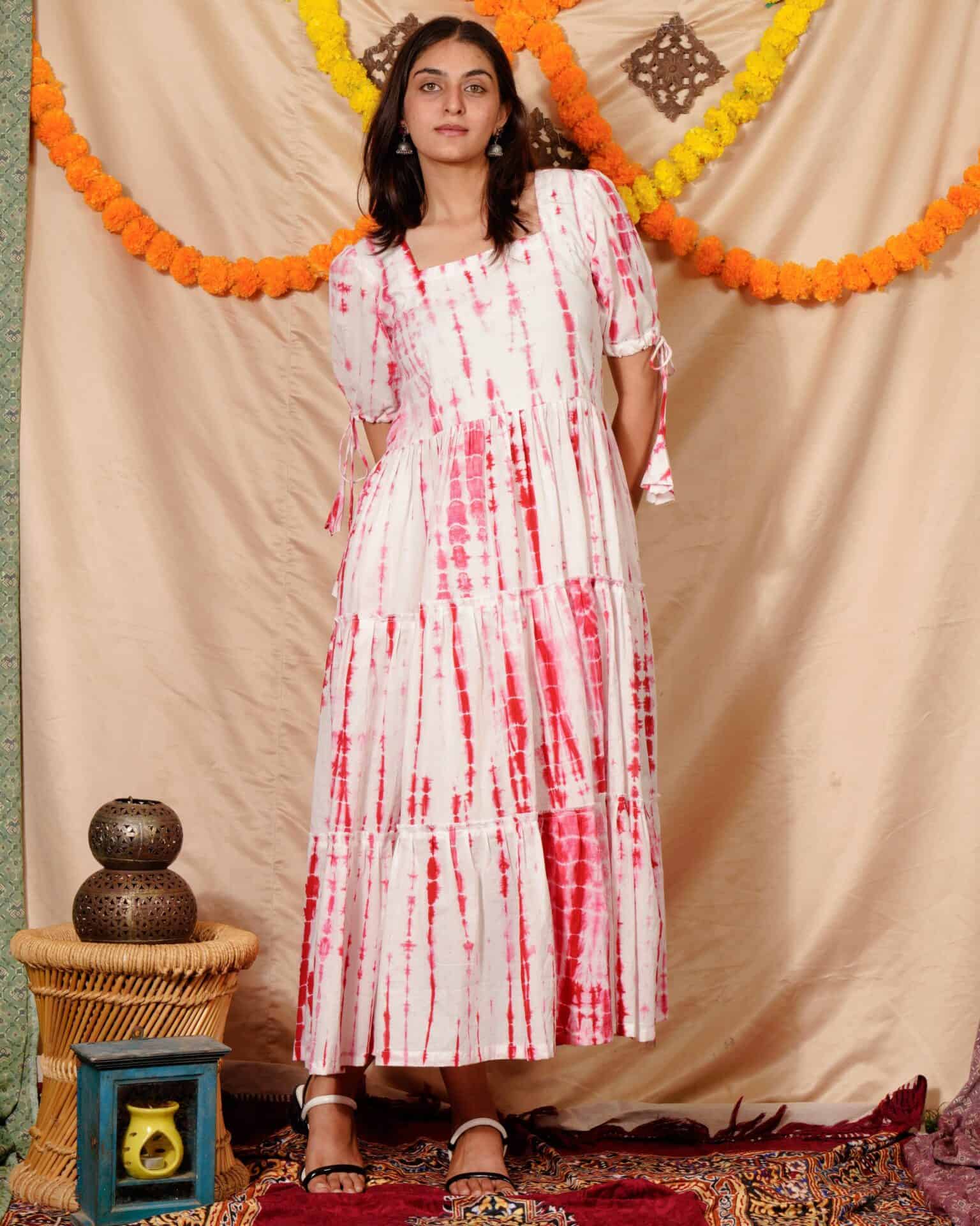 Red Shibori Dress Secondary image
