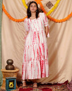 Red Shibori Dress