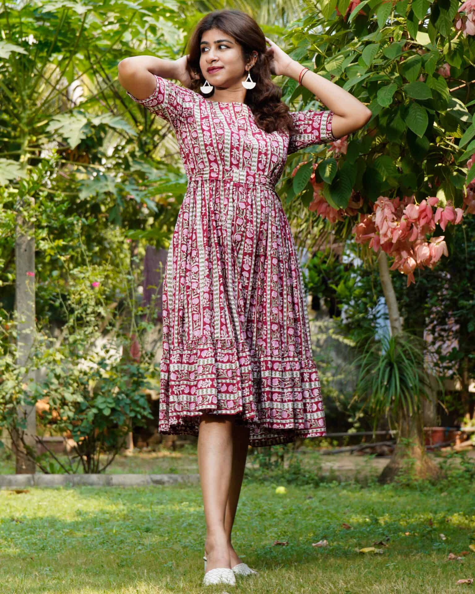 Maroon Red Pinnacle Dress