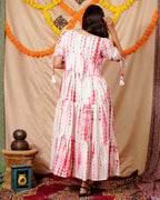Red Shibori Dress
