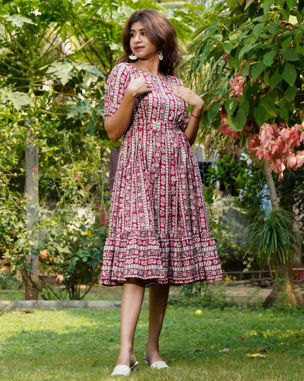 Maroon Red Pinnacle Dress