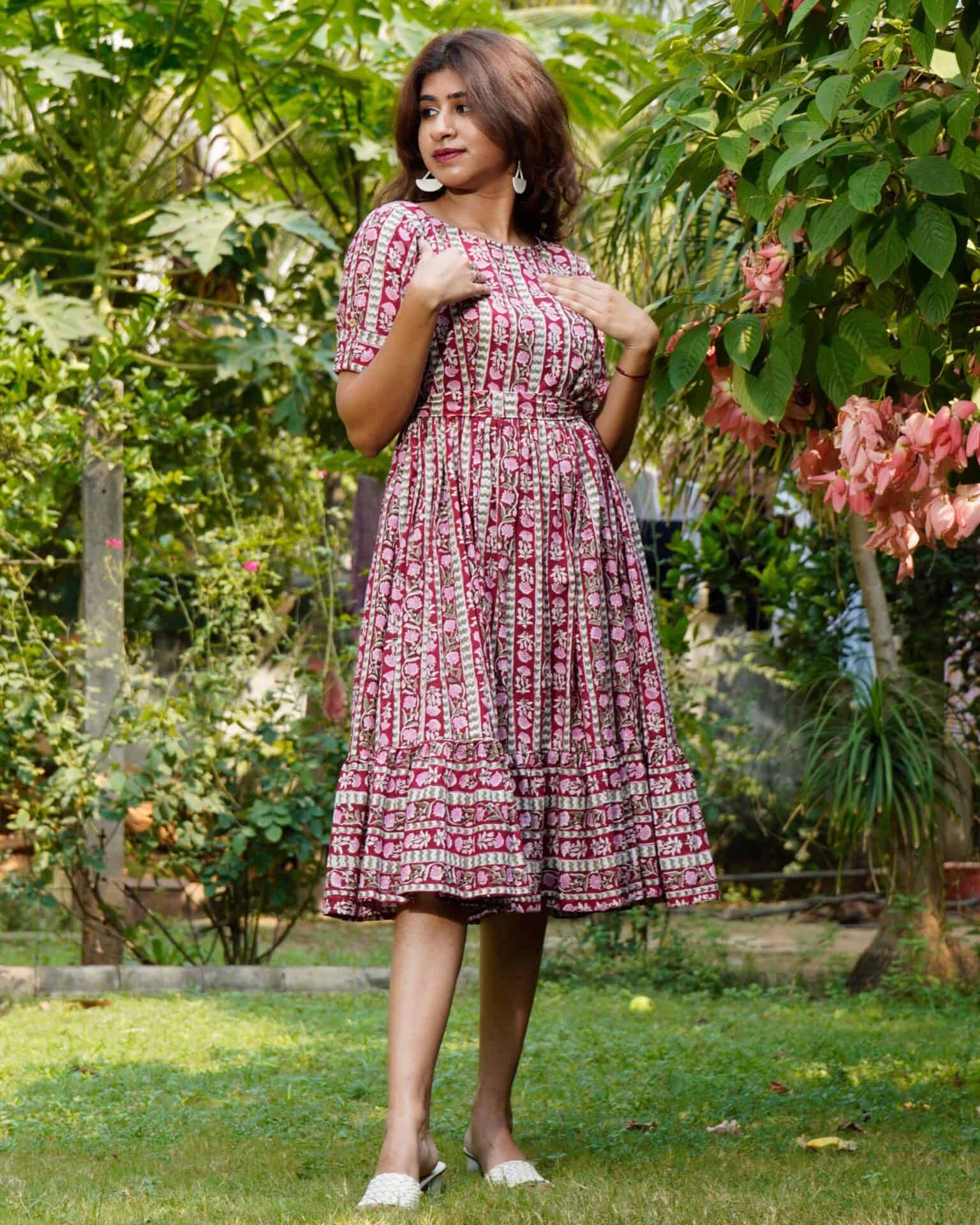 Maroon Red Pinnacle Dress