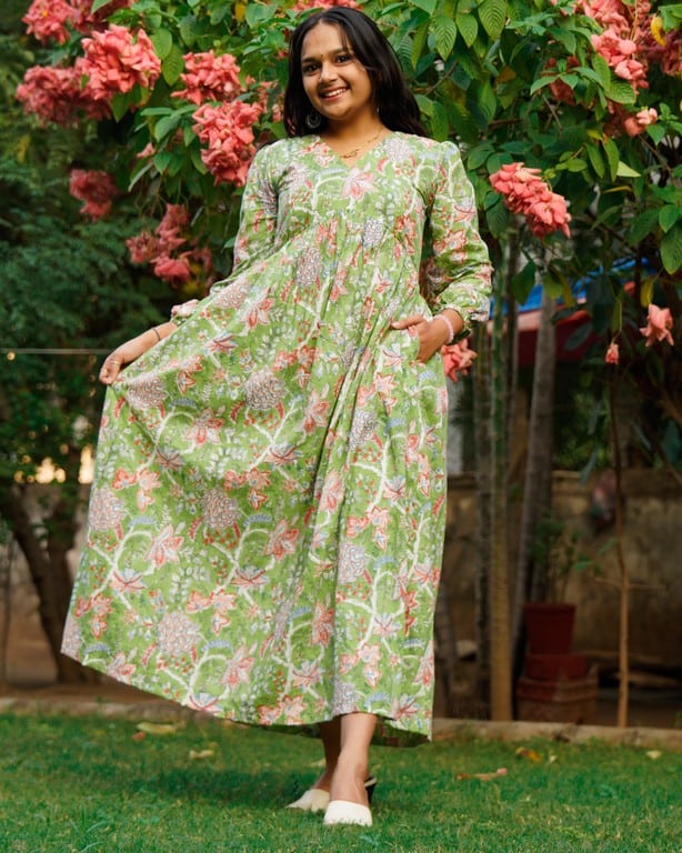 Mint Green Maternity Long Dress