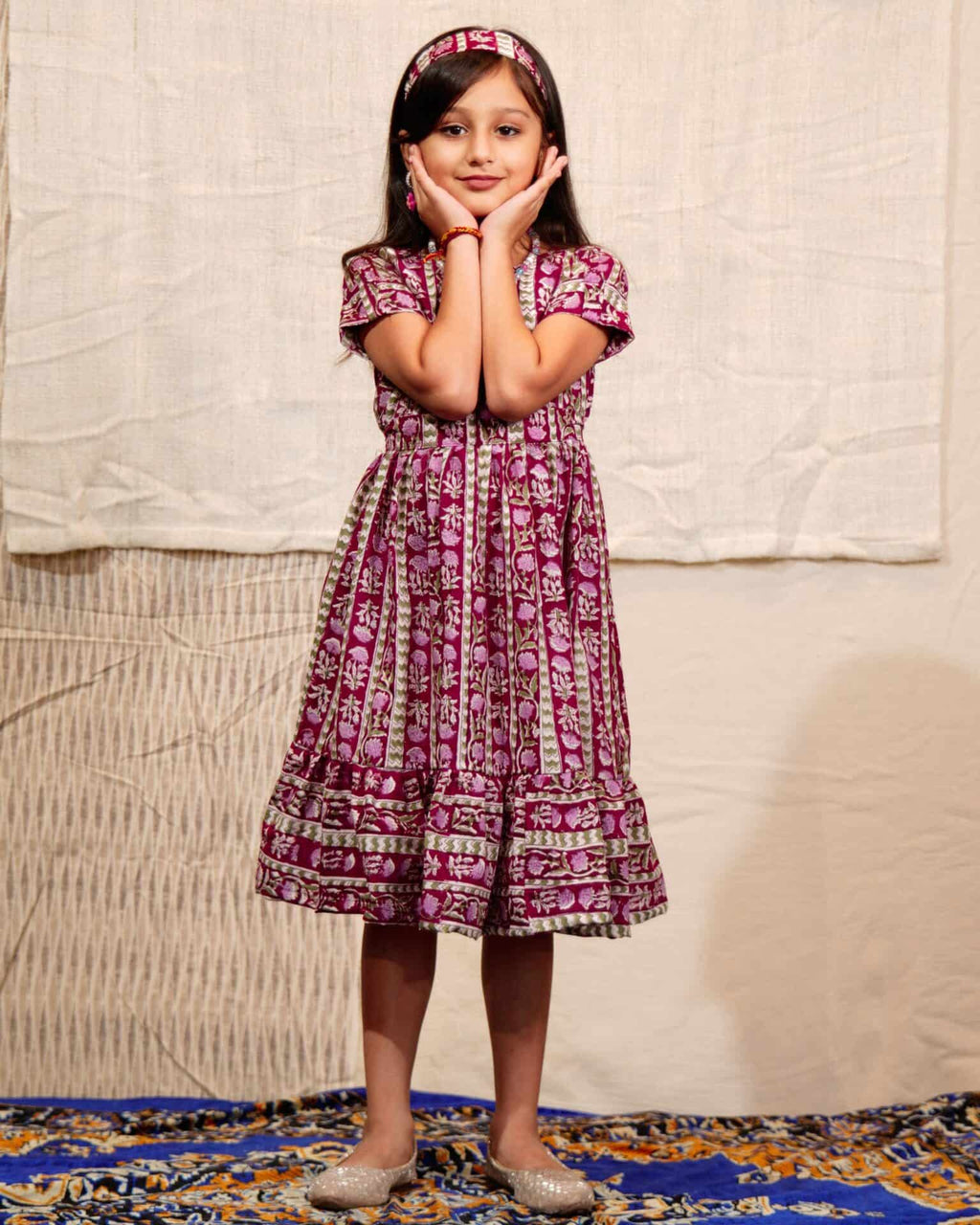 Maroon Red Pinnacle Kids Dress