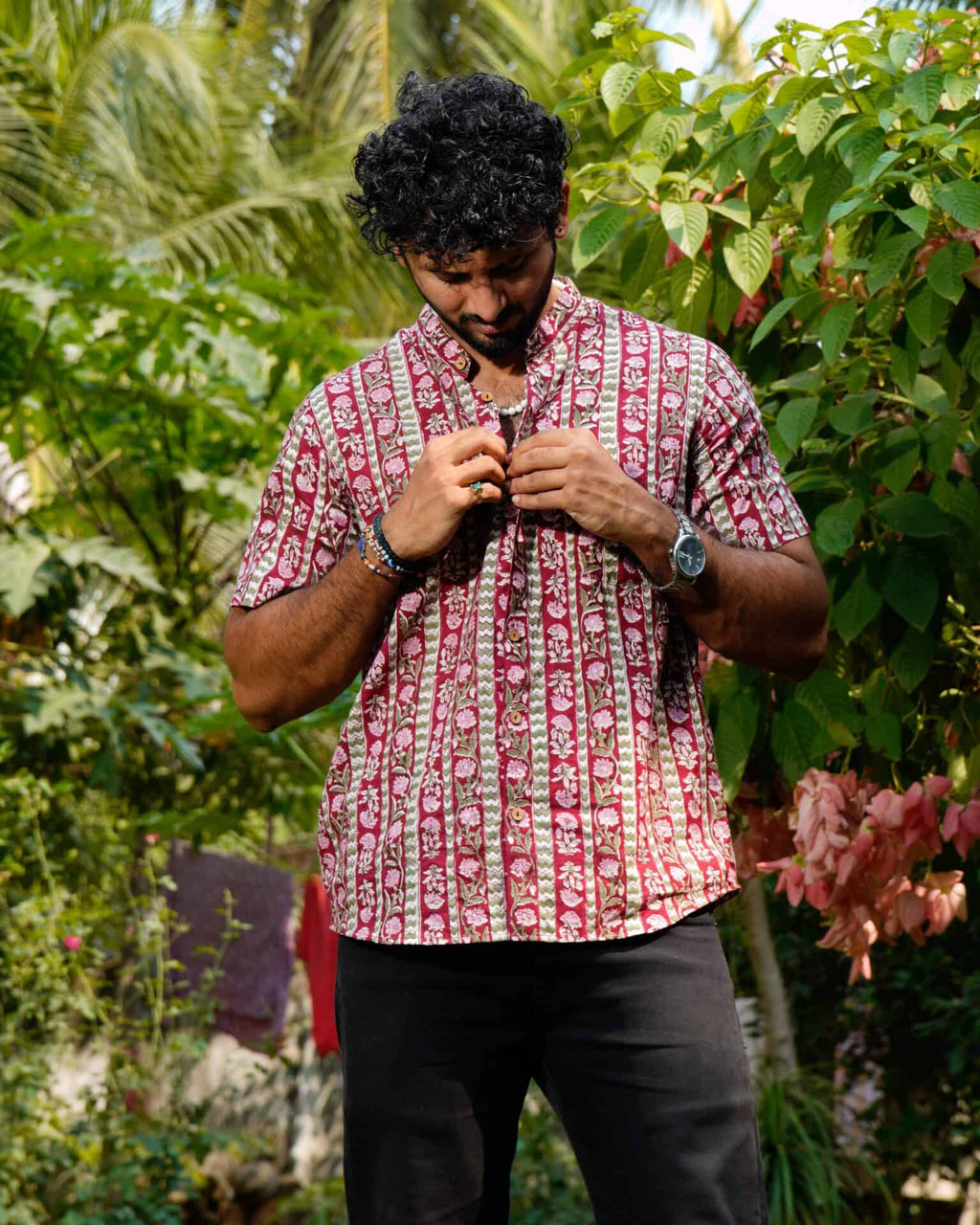 Maroon Red Pinnacle Shirt