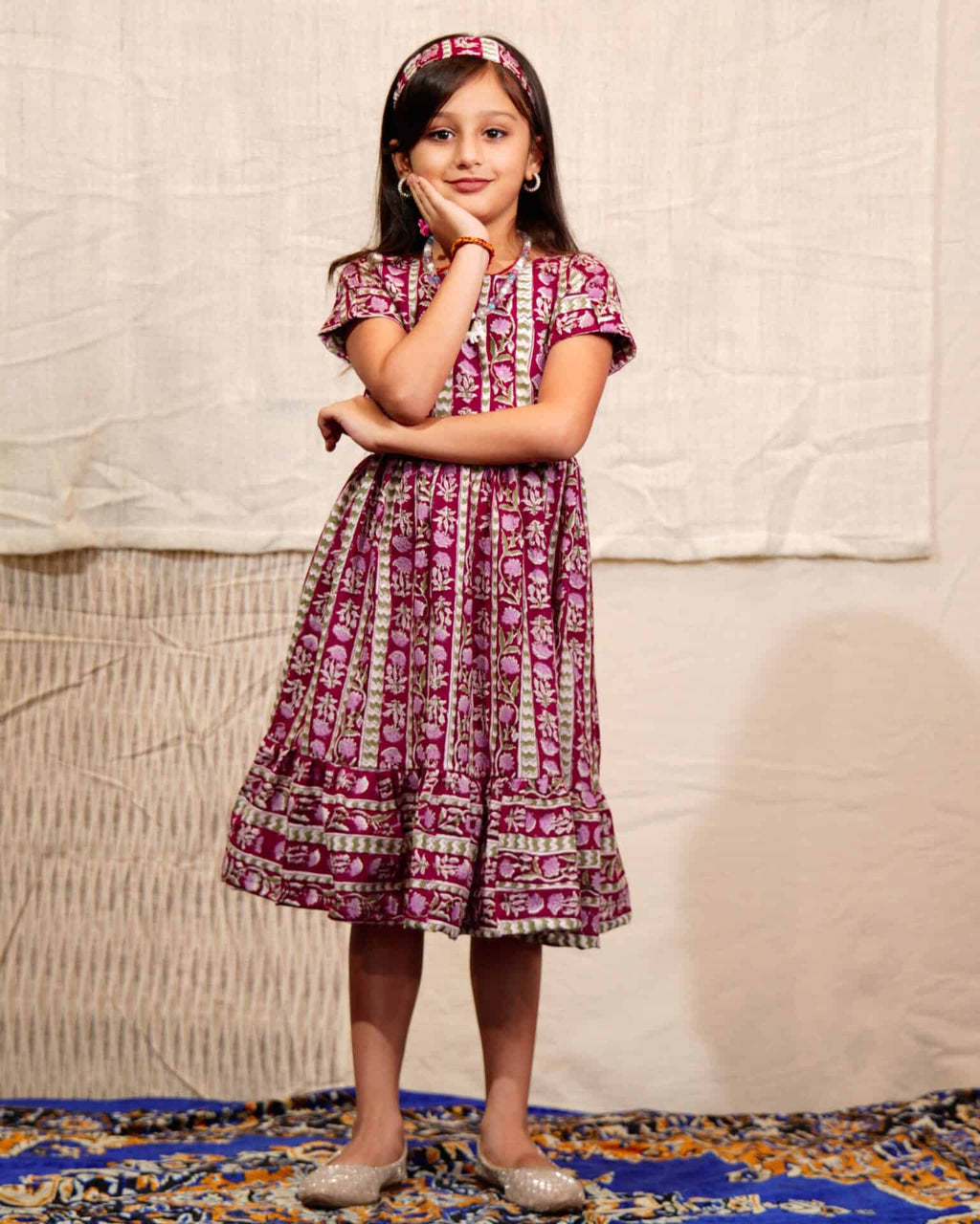 Maroon Red Pinnacle Kids Dress