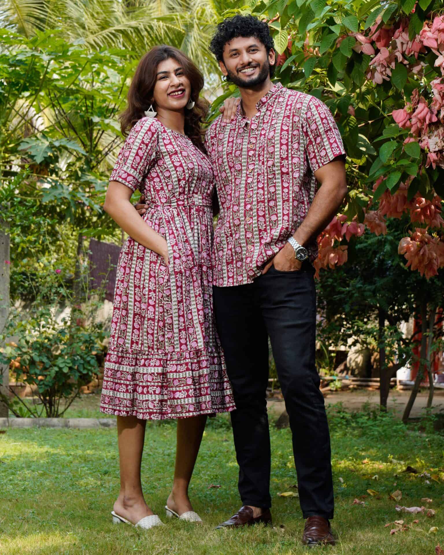 Maroon Red Pinnacle Couple