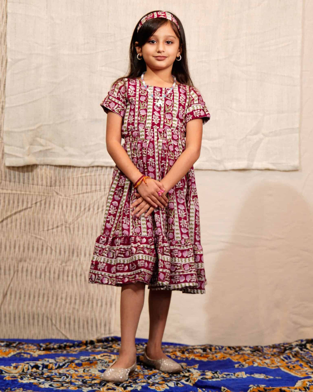 Maroon Red Pinnacle Kids Dress