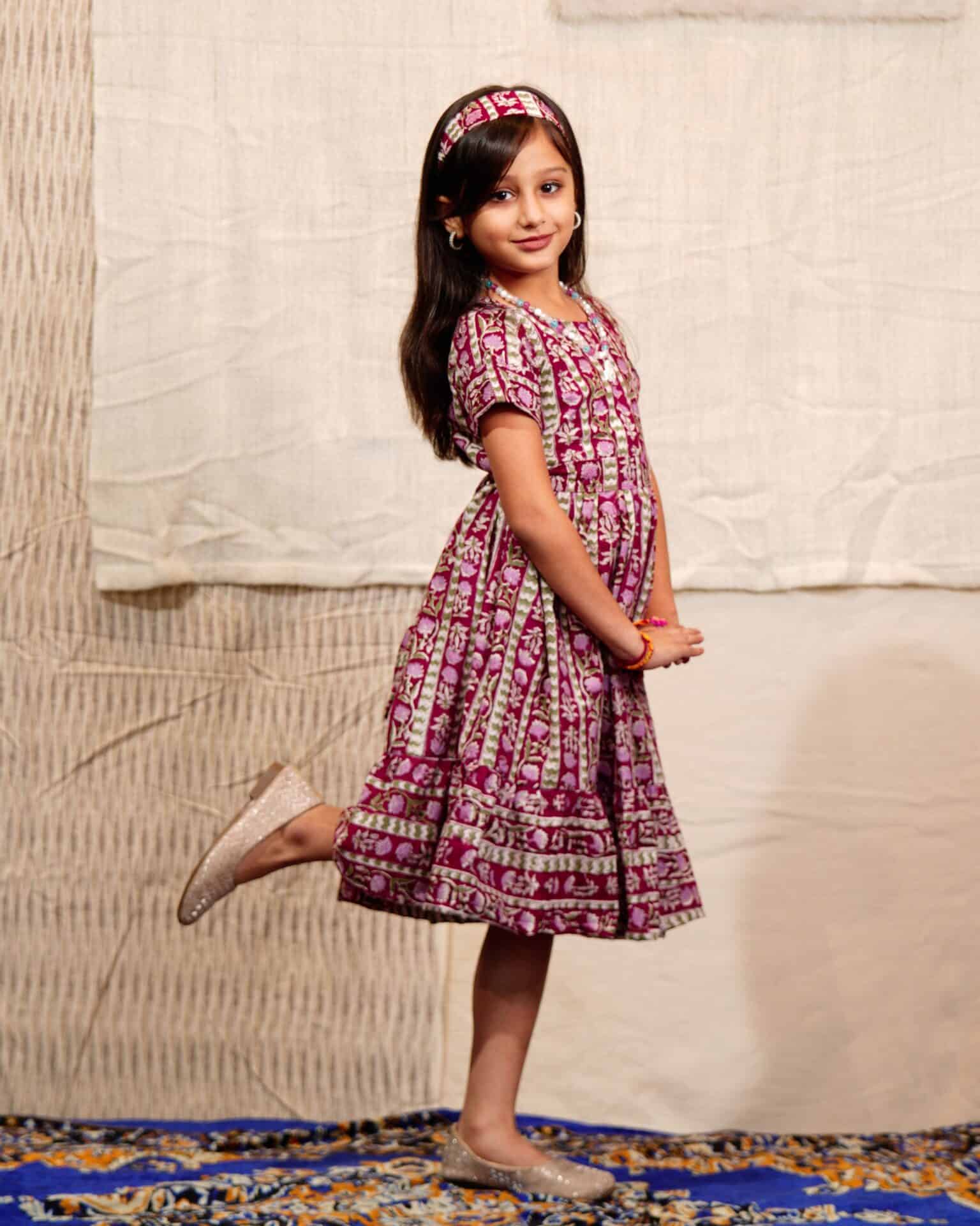 Maroon Red Pinnacle Kids Dress