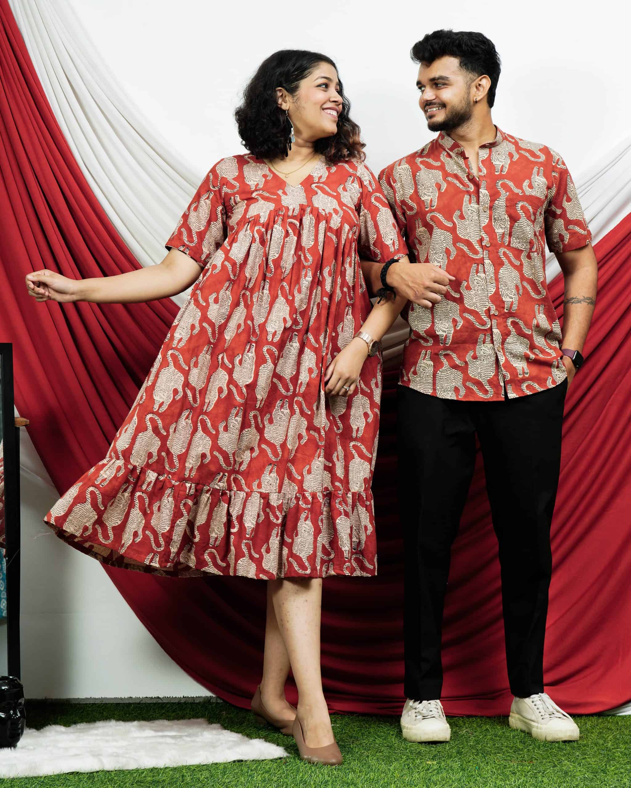 Red Lisa Midi Couple Set Main image