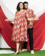 Red Lisa Midi Couple Set