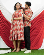 Red Lisa Midi Couple Set