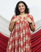 Red Lisa Midi Dress