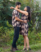 Black Kitty Halter Shift Couple Set