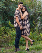 Black Kitty Halter Shift Couple Set
