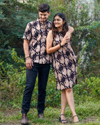 Black Kitty Halter Shift Couple Set