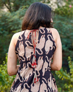 Black Kitty Halter Shift Maternity Dress