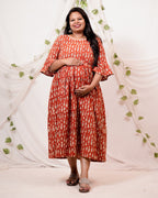 Fish Red Maternity Dress