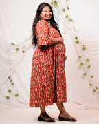 Fish Red Maternity Dress