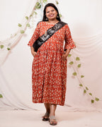 Fish Red Maternity Dress