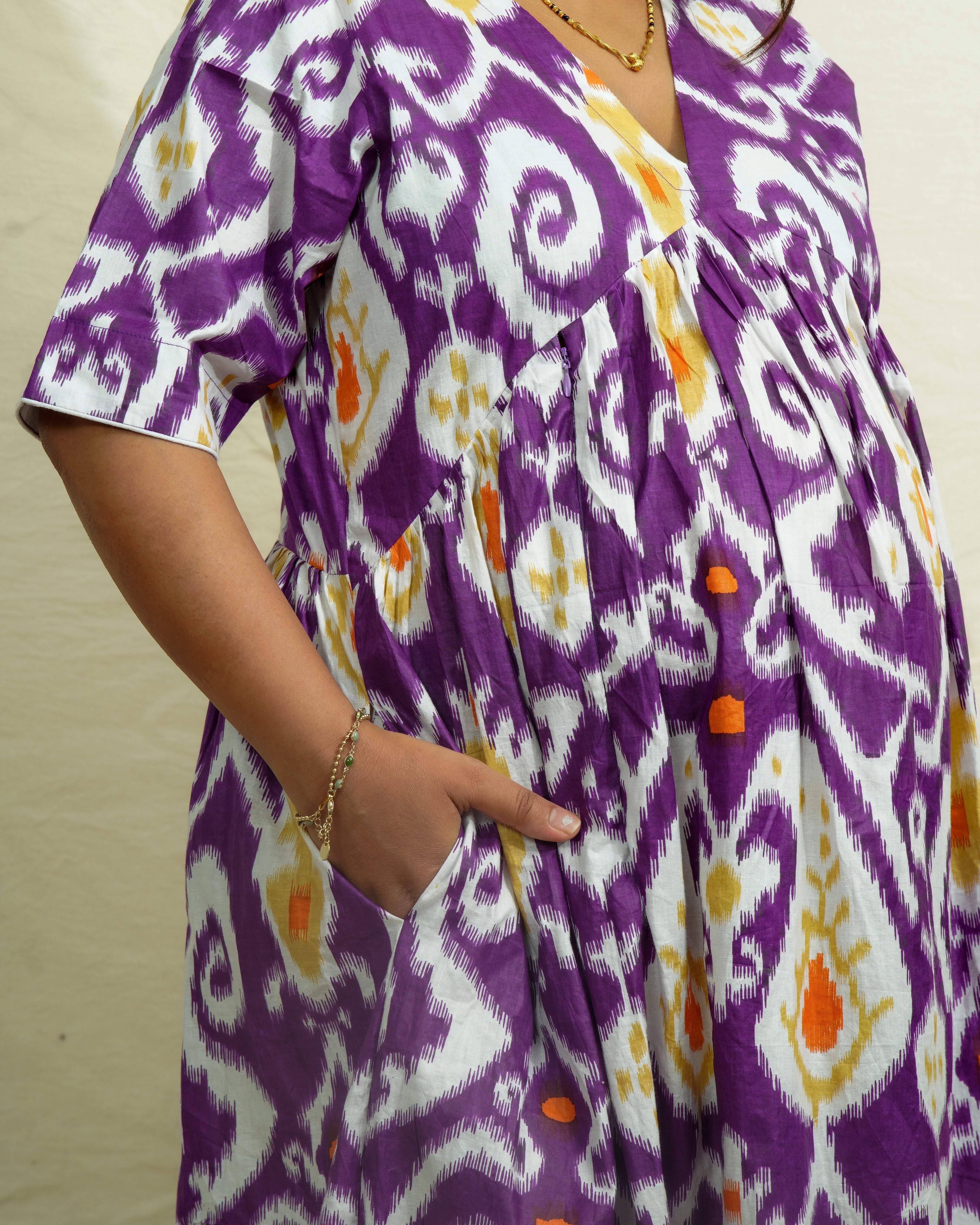 Purple Lisa Maternity Dress