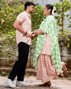 Swan White Plus Size Sharara Set