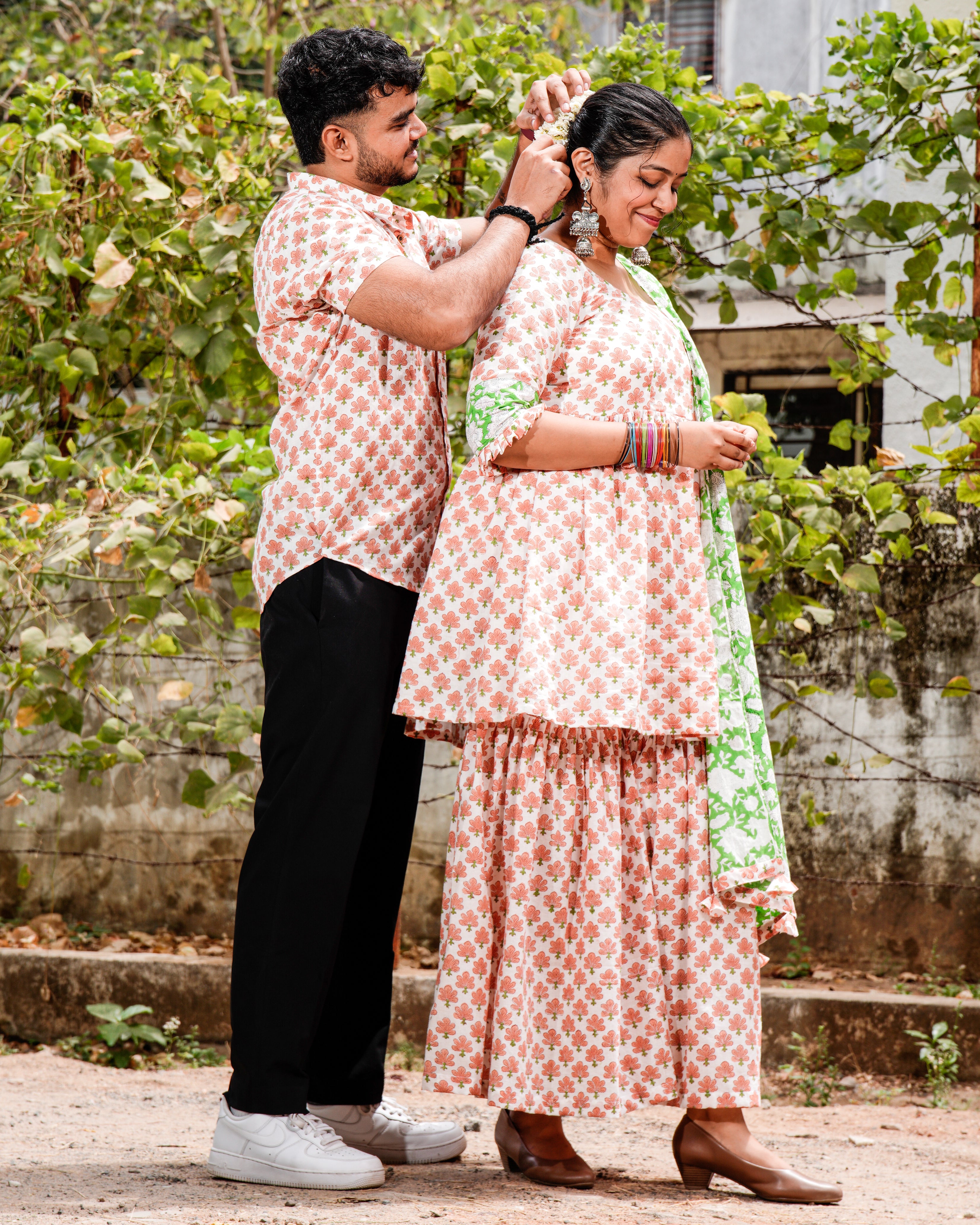 Swan White Plus Size Sharara Set