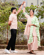 Swan White Sharara Couple Set