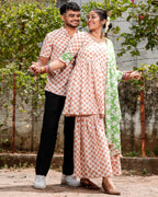 Swan White Plus Size Sharara Set