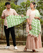 Swan White Sharara Couple Set
