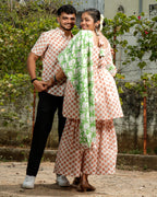 Swan White Plus Size Sharara Set