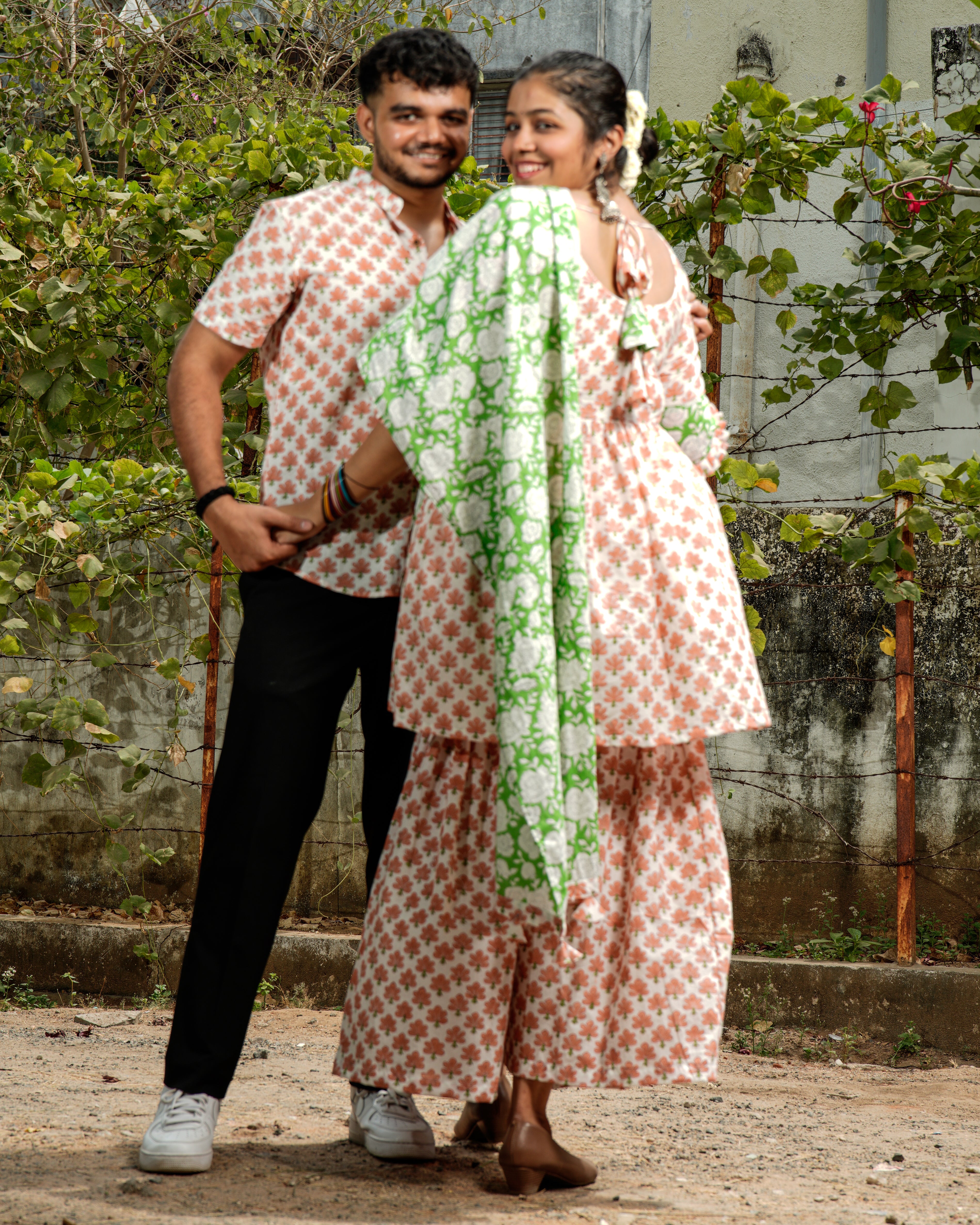 Swan White Plus Size Sharara Set