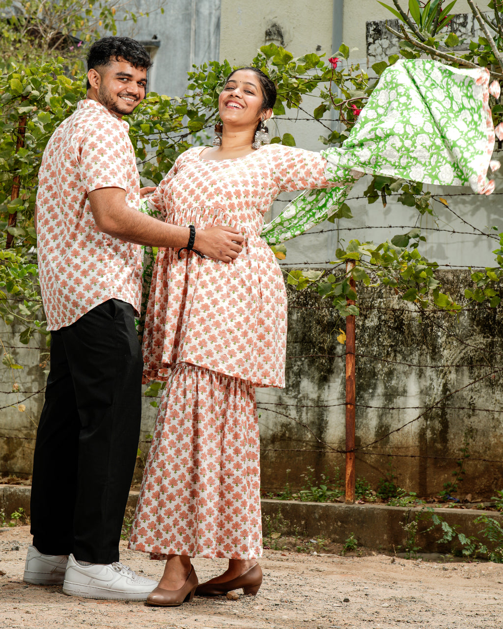 Swan White Plus Size Sharara Set