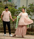Swan White Sharara Couple Set