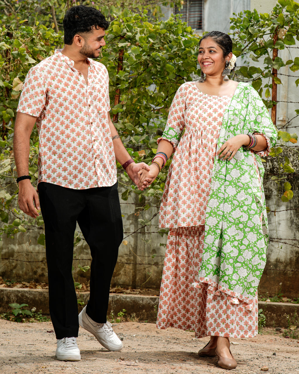 Swan White Plus Size Sharara Set