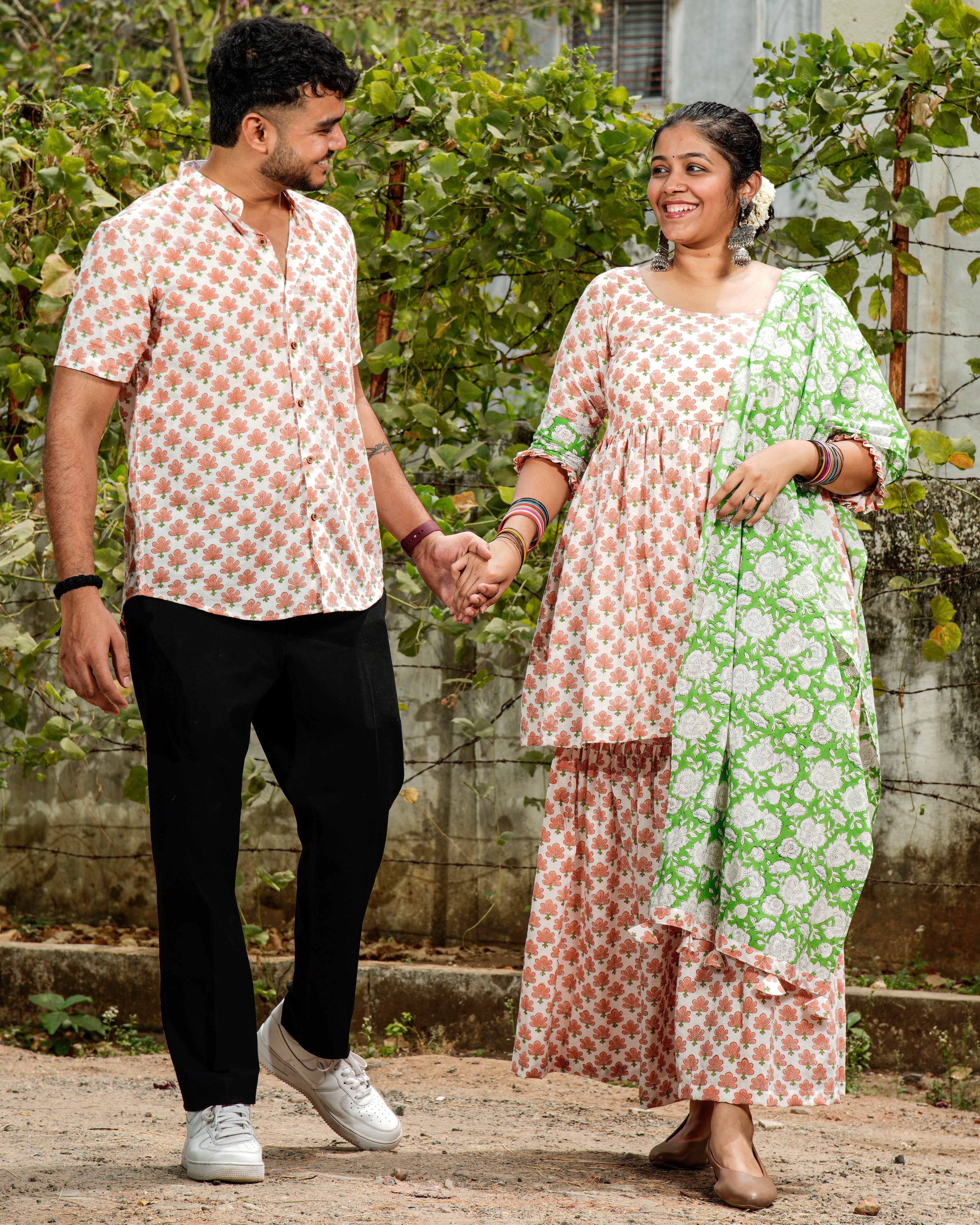 Swan White Plus Size Sharara Set