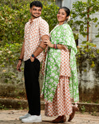 Swan White Plus Size Sharara Set