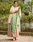 Swan White Plus Size Sharara Set