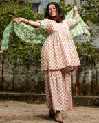 Swan White Sharara Set