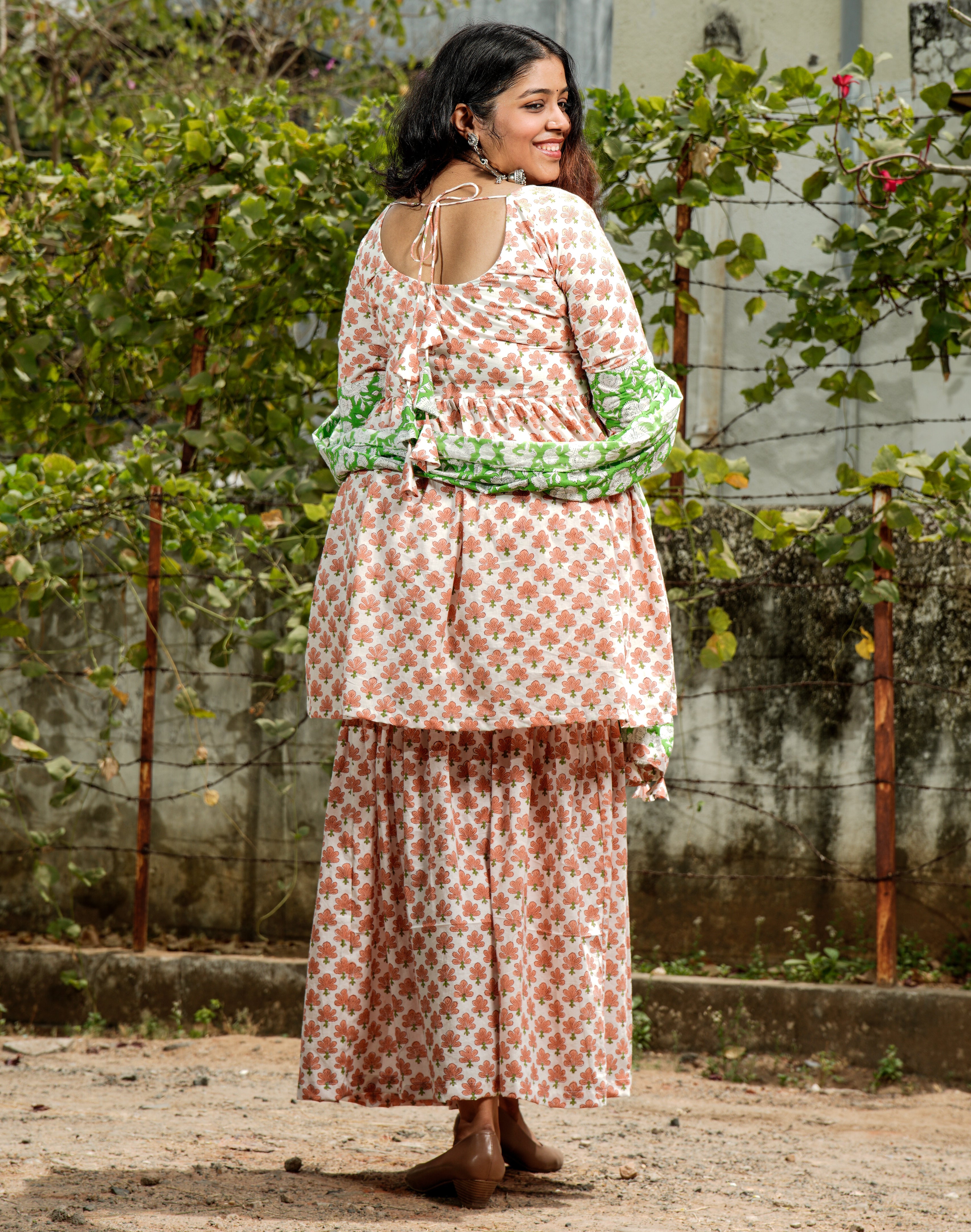 Swan White Plus Size Sharara Set