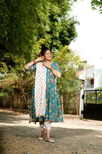 Turquoise Lily Angrakha Suit Set