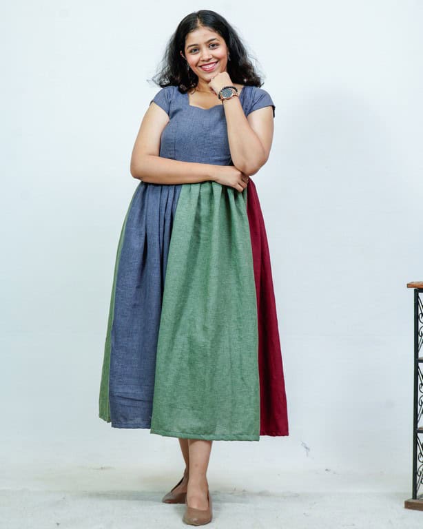 Electric Grey Maternity Dress Main image