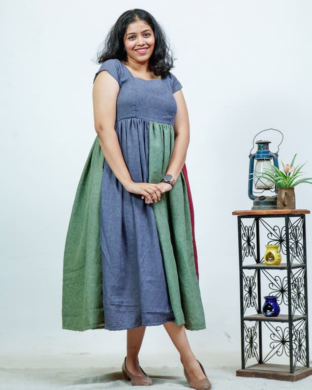 Electric Grey Maternity Dress
