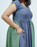 Electric Grey Maternity Dress