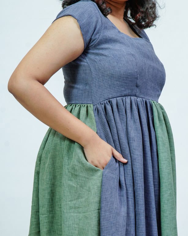 Electric Grey Maternity Dress