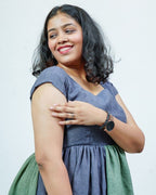 Electric Grey Maternity Dress