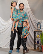 Turquoise Lily Frill Father Kid Twining