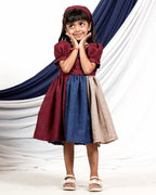 Electric Maroon Kids Dress
