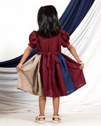 Electric Maroon Kids Dress